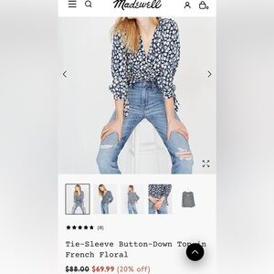 madewell floral blouse